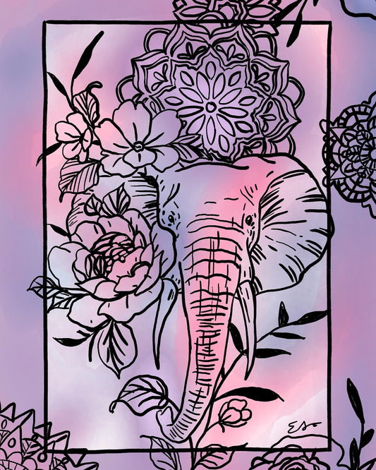 Floral Elephant