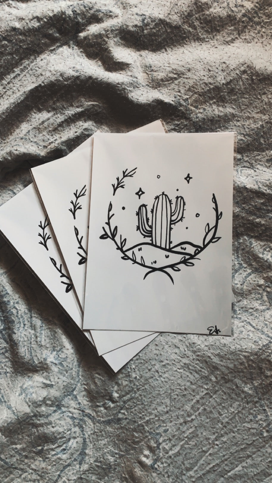 Cactus Line Art